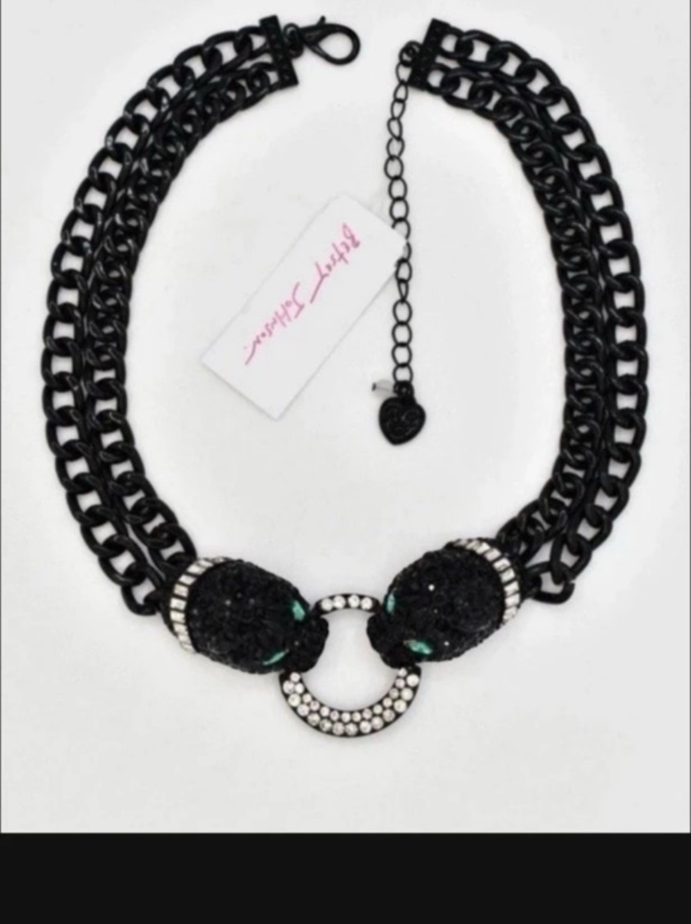 Chico's 16-18" Necklace Black & Silver Statement Necklace Like New